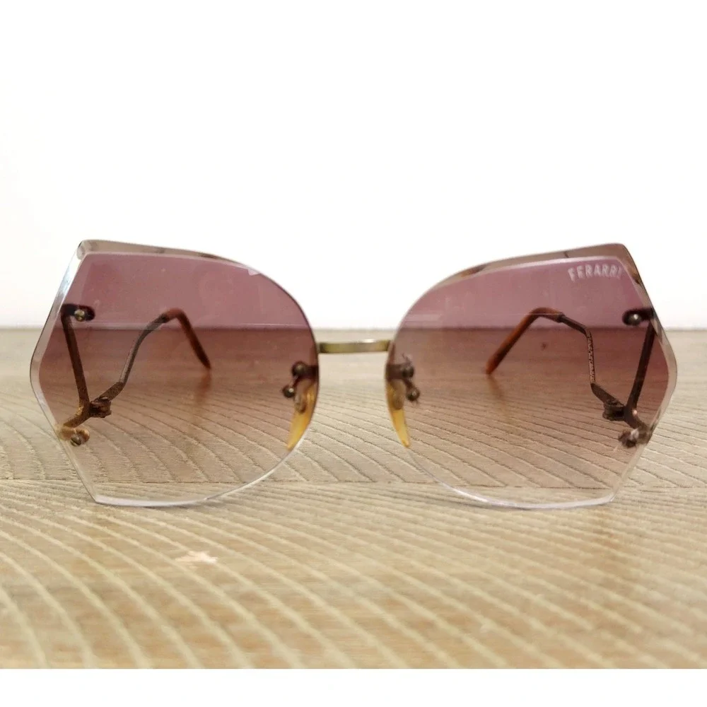 Vintage 70's Ferrari Oversized Sunglasses Gradient Lenses
